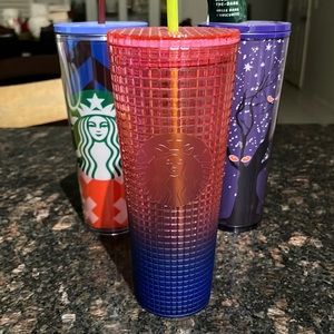 - ✨NEW✨Starbucks Pink/purple Gradient Ombre Grid Cup
